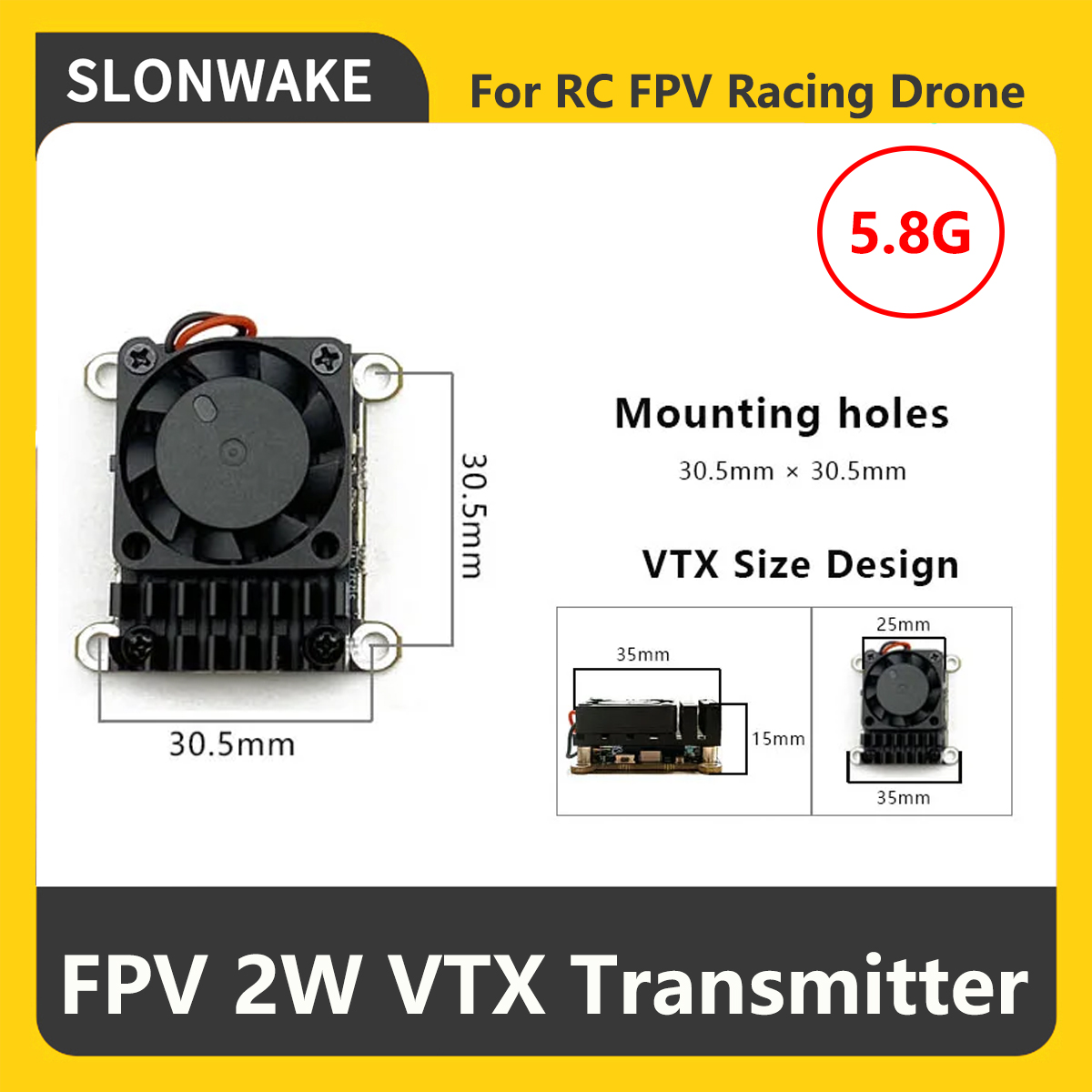SLONWAKE 5.8G 2000mW FPV VTX ต - Fpv Drone Camera บทวิจารณ์และราคา